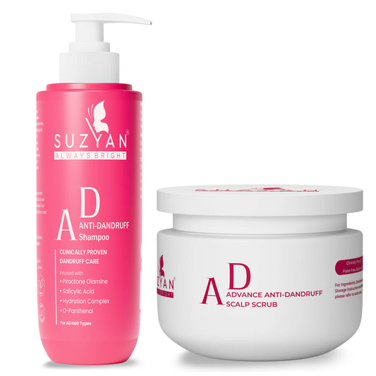 SUZYAN Anti Dandruff Combo | Shampoo + Scalp Scrub