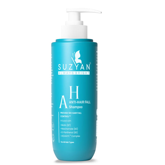 Suzyan Anti Hair Fall Shampoo with Biotin, Niacinamide & D-Panthenol | Reduces Breakage | For Stronger Hair | Sulfate & Paraben Free | For Men & Women | 250ml