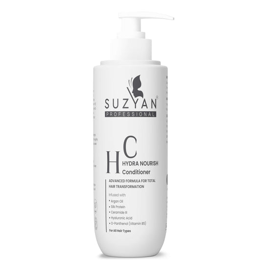 Suzyan Hydra Nourish Conditioner with AQUAXYL & Pro-Vitamin B5 | Smooth, Tangle-Free Hair | Sulfate & Paraben Free | Suitable for All Hair Types | 250ml