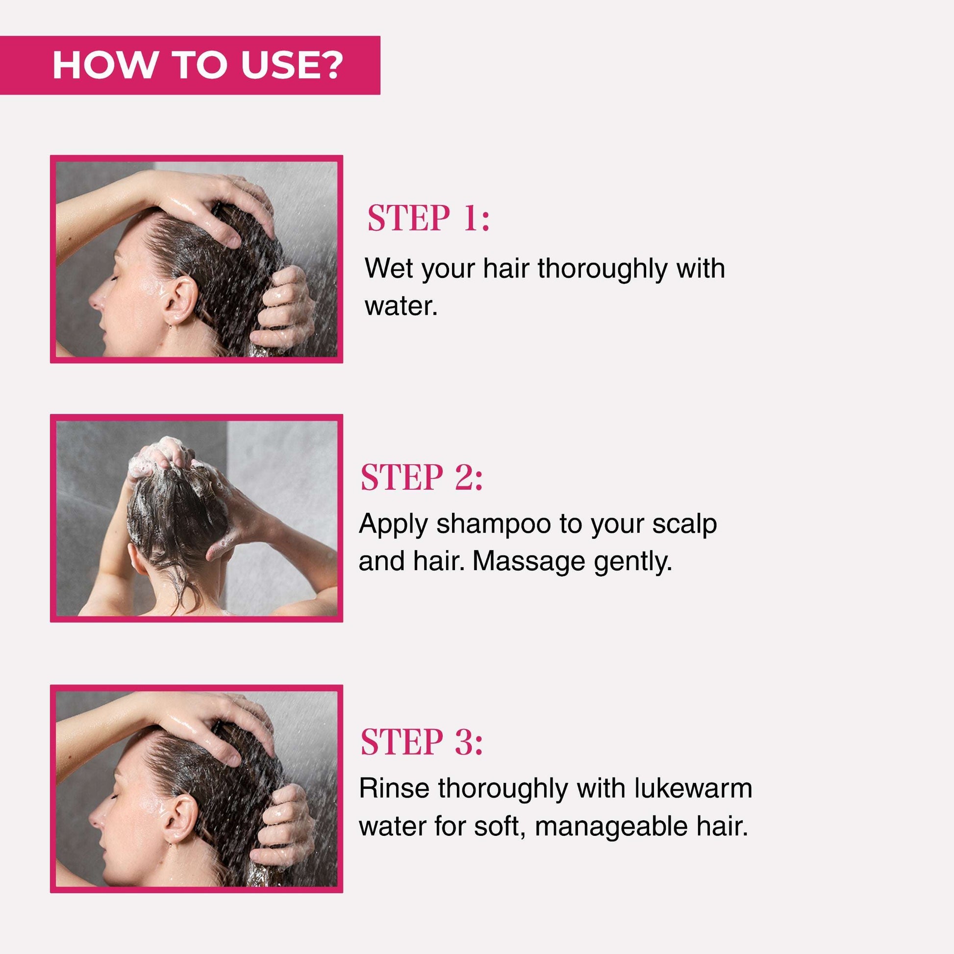 SUZYAN Shampoo Combo Pack of 3 | Anti Dandruff + Ultra Smoothing + Anti Hair Fall | Hair Cleanse & Care | Sulfate-Free | 250ml Each