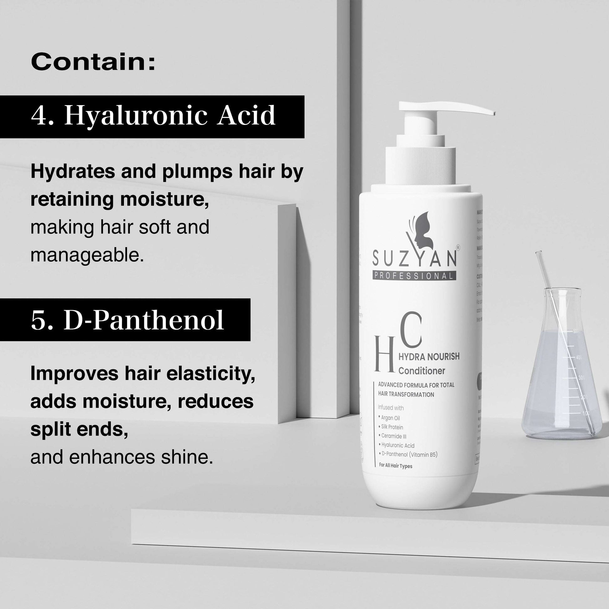 Suzyan Anti Hair Fall Shampoo + Conditioner + Hair Regrowth Serum Combo | With 4% Redensyl, 3% Anagain | Sulfate-Free | Controls Hair Fall & Boosts Regrowth | For Men & Women | 250ml + 250ml + 30ml
